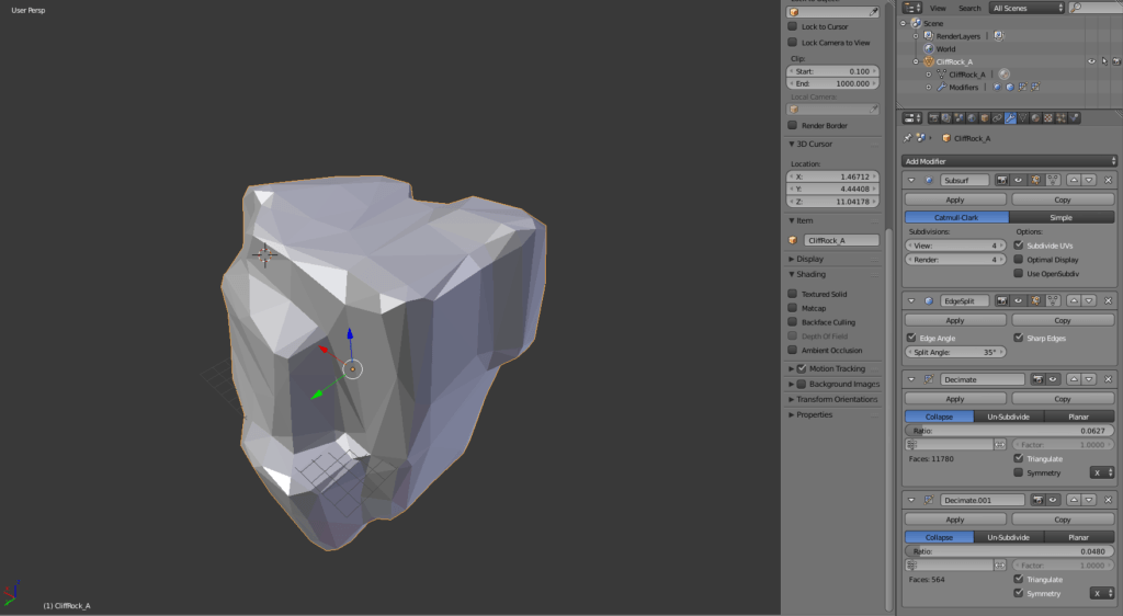 Modeling low poly objects in Blender