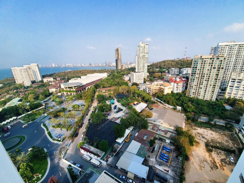 View overlooking Pattaya City from the top of the Royal Cliff Grand Hotel